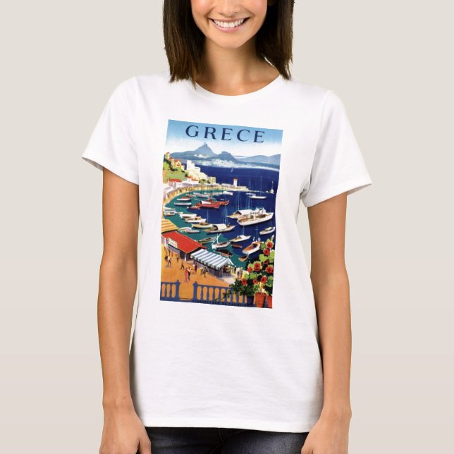T-shirt Vintage voyage Athènes Grèce (Devant)