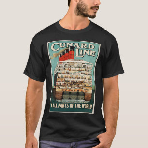 T-shirt Vintage voyage de ligne de caisse