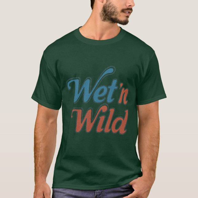 T-shirt Vintage waterpark Wet Wild (Devant)
