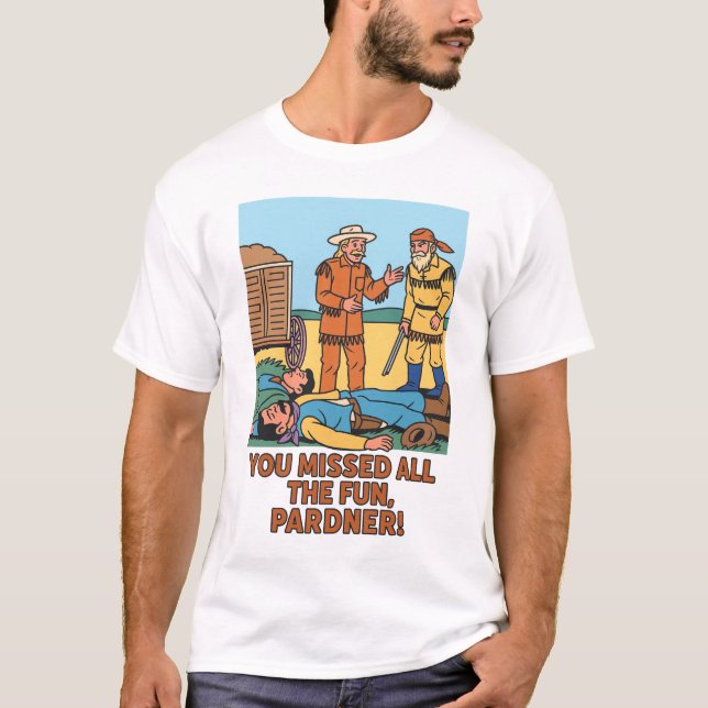 T-shirt Vintage Western Cartoon (Devant)