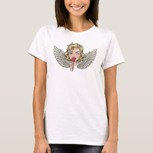 T-shirt Vintage Wink Angel : Cœur d'Art Pop Rétro