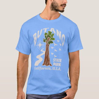 T-shirt VintageStyle Butano State Park California Tan Text