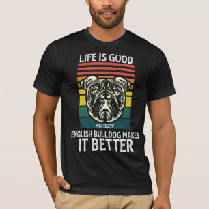 T-shirt Vinteage Français Bulldog Retro Style Chien T-shir