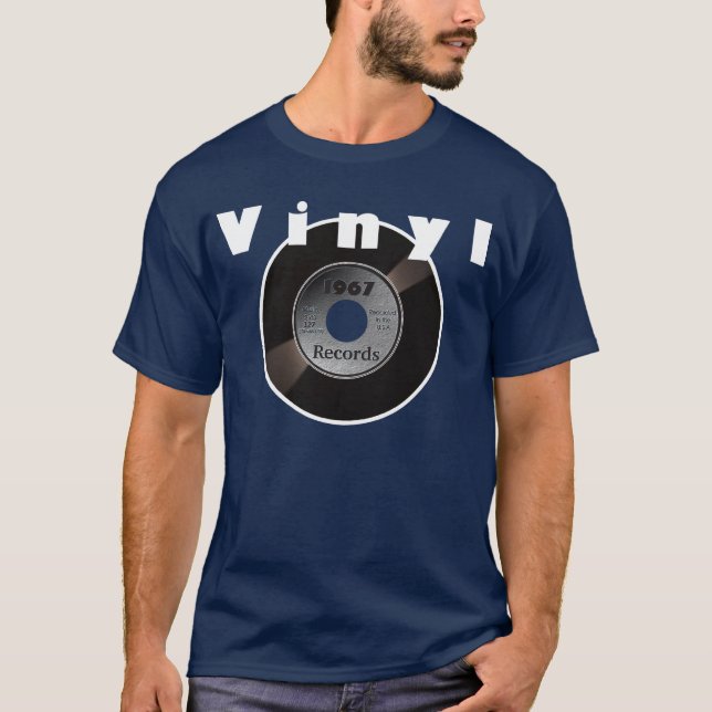 T-shirt Vinyl 45 Grey (Devant)