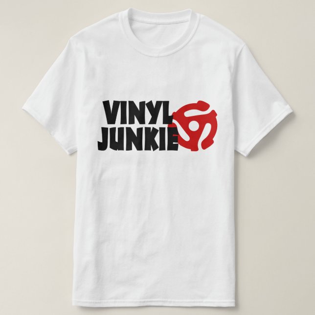 T-shirt Vinyl Junkie (Design devant)