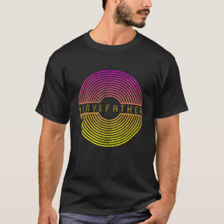 T-shirt Vinyl Le Vinylpère Père 80S Retro Record Vint