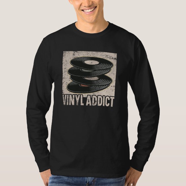 T-shirt Vinyl Player Vinyl Record Player Music (Devant)