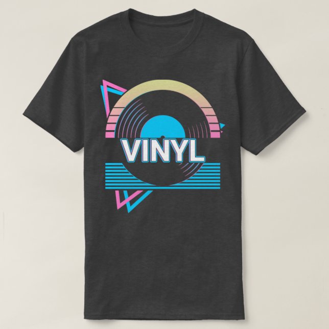 T-shirt Vinyl Record Retro Music Retro Cadeau (Design devant)