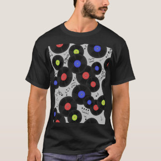 T-shirt Vinyl Records : Music Note Motif
