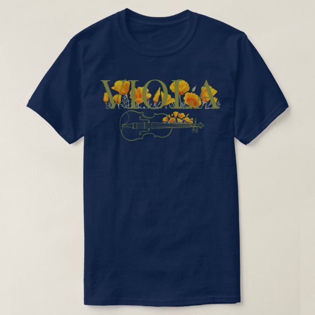 T-shirt Viola Floral Violist Player Cadeau (Design devant)