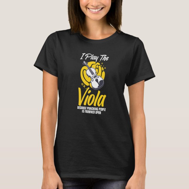T-shirt Viola Instrument Music Notes Player Lesson Beginne (Devant)