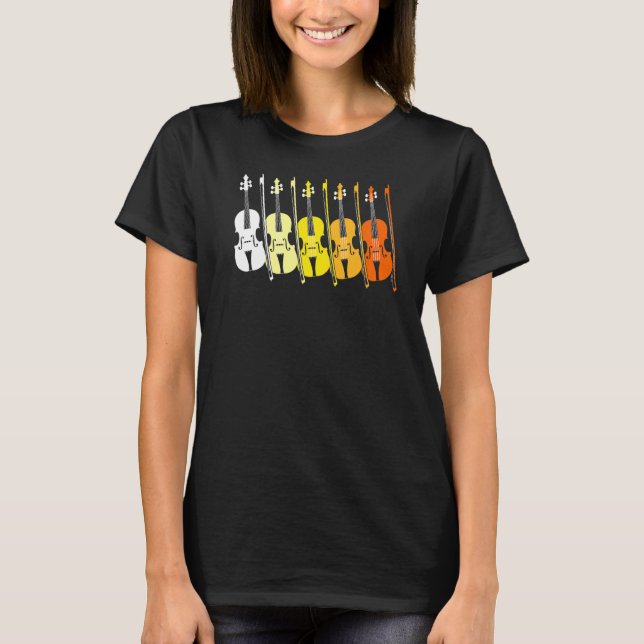 T-shirt Viola Team  music teacher  musician  sunset colour (Devant)