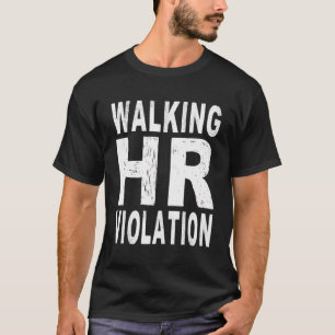 T-shirt Violation à pied de sa r - en état de détresse