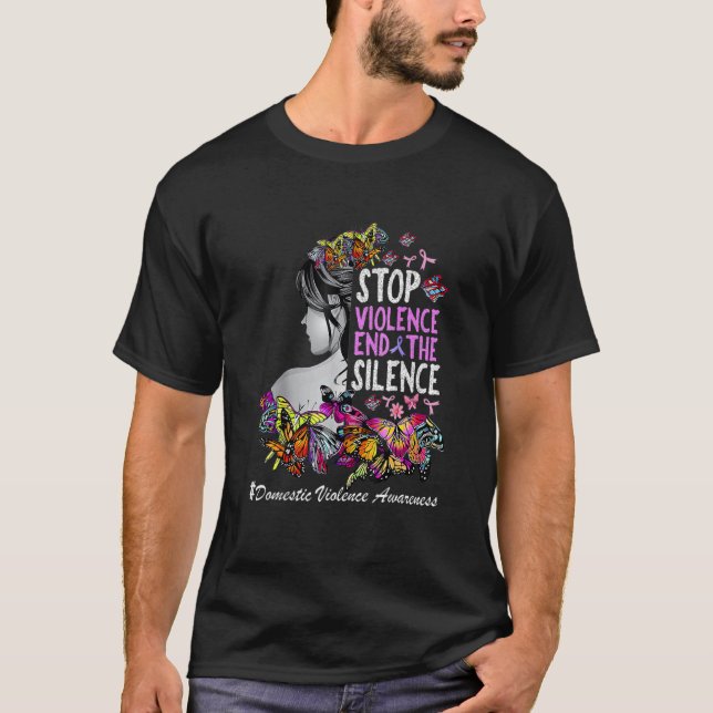 T-shirt Violence Conscience Domestique Arrêter De Mettre F (Devant)