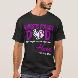 T-shirt Violence domestique Papa J'ai levé la mienne