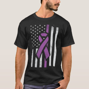 T-shirt Violence domestique Violet ruban violet Sensibilis