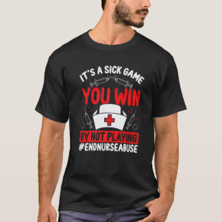 T-shirt Violence envers les infirmières Malade Jeu Combatt