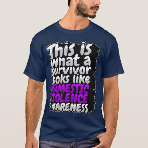 T-shirt Violence familiale Survivante Soutien à l'abus de