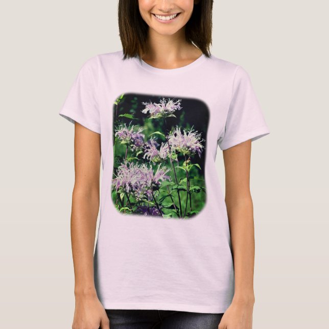 T-shirt Violet Bee Balm Fleurs Nature (Devant)