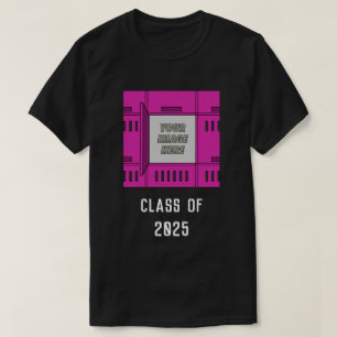 T-shirt violet de cadre à verrou ouvert personnali