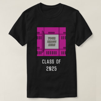 T-shirt violet de cadre à verrou ouvert personnali