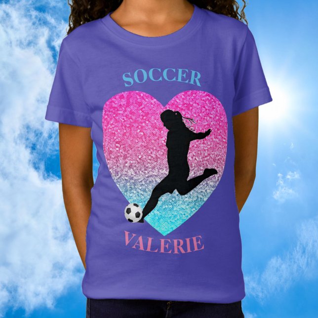T-Shirt violet de football féminin (Créateur téléchargé)