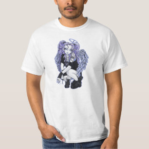 T-shirt violet gothique d'ange d'Angelina
