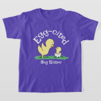 T-shirt violet Mère poule Grande sœur adorable