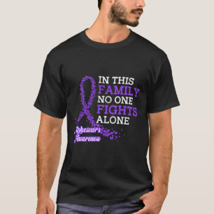 T-shirt Violet Ruban Famille Heimerheimer Sensibilisation