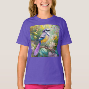 T-shirt Violet Tufted Jay Imaginaire Bird