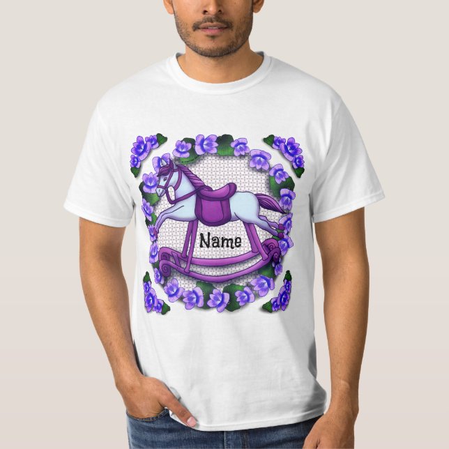 T-shirt Violets Rocking Horse (Devant)