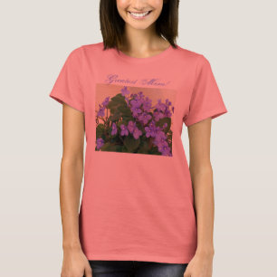 T-shirt Violettes du jour de mère