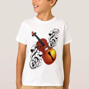 T-shirt Violin, Lover at Heart_