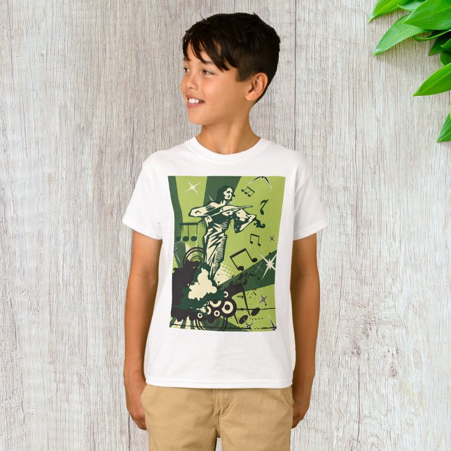 T-shirt Violin Player Musical Notes (Créateur téléchargé)