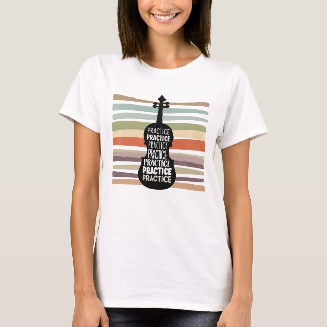 T-shirt violin retro (Devant)
