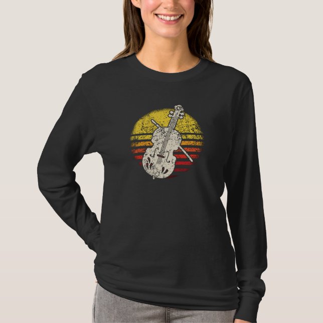 T-shirt Violin Violinist Rétro Vintage (Devant)