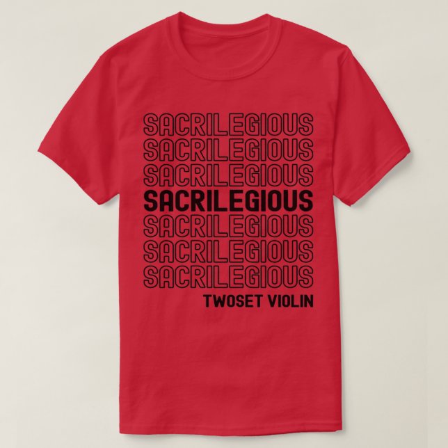 T-shirt Violon à deux paires sacrilège 1 (Design devant)