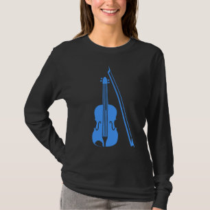 T-shirt Violon - bleu layette