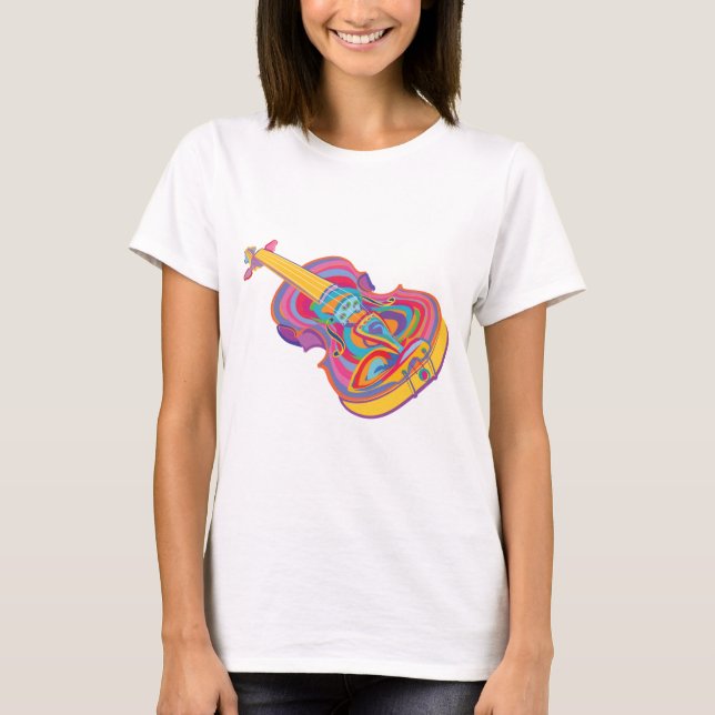 T-shirt Violon coloré (Devant)