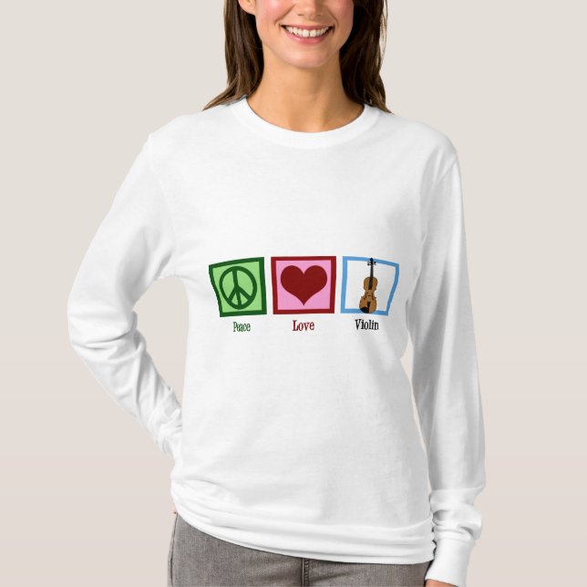 T-shirt Violon d'amour de paix (Devant)
