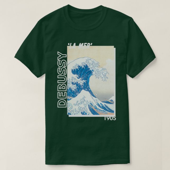 T-shirt violon de twoset debussy la mer 1905  (Design devant)