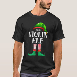 T-shirt Violon Elf Matching Family Group Christmas Party P