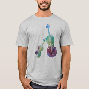 T-shirt Violon et violoncelle de Colorwashed