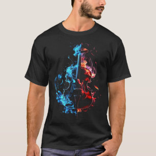 T-shirt Violon Flames instrument de musique Violinist Musi