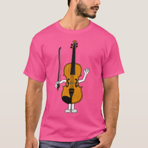 T-shirt Violon Funny Caractère Violoniste Chaîne Enseignan