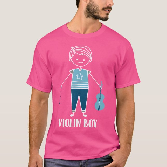 T-shirt Violon Garçon - Musicien Joueur de Fiddle Orchestr (Devant)