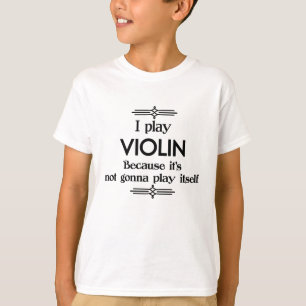 T-shirt Violon - Jouer Elle-Même Drôle Musique Déco