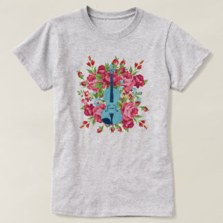 T-shirt violon Rose sauvage Femme