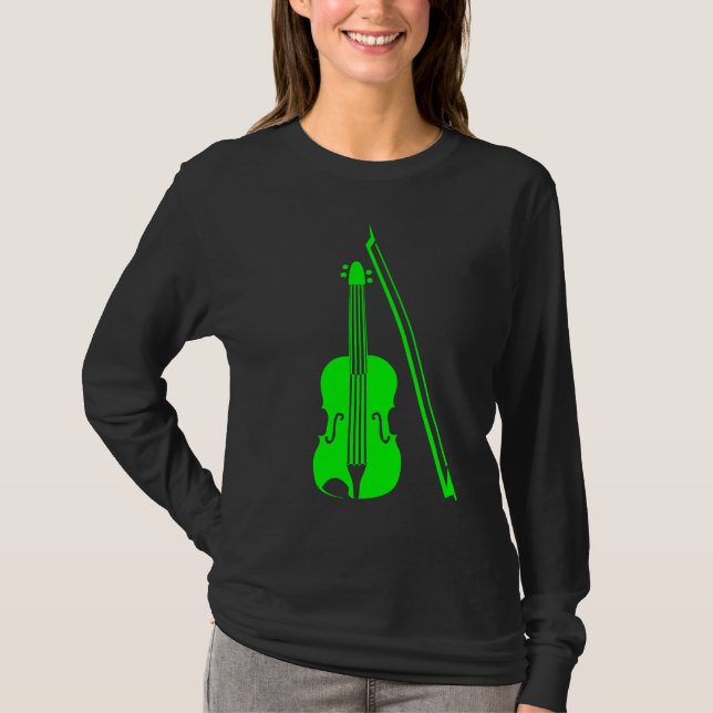 T-shirt Violon - Vert (Devant)