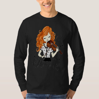 T-shirt Violon Violon Robe Musical Jeunesse
